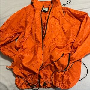 Single layer windbreaker outdoor urban terrain orange jacket